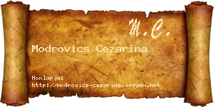 Modrovics Cezarina névjegykártya